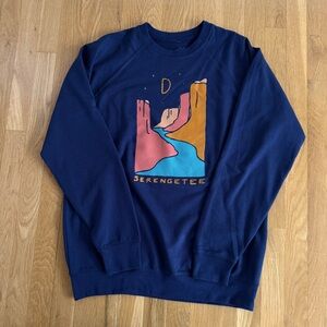 Serengetee National Park Canyon Graphic Navy Crew Pullover Sweatshirt Unisex NEW
